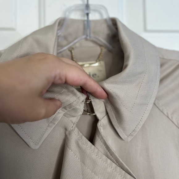 NWT Elie Tahari Open-front Casual Trench Coat S Beige/Cream - Picture 6 of 14